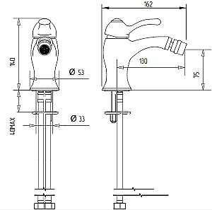 Смеситель для биде Migliore Lem 25872 хром купить в интернет-магазине сантехники Sanbest