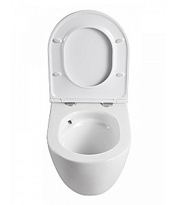Унитаз подвесной с инсталляцией Agger ATI07150+APB100 белый, с крышкой микролифт, безободковый, слив-торнадо, с кнопкой хром купить в интернет-магазине Sanbest