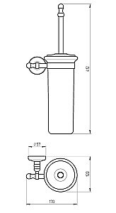 Ершик для унитаза Migliore MIRELLA 17169 бронза купить в интернет-магазине сантехники Sanbest