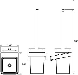 Ершик для туалета Ravak 10° X07P566 черный матовый купить в интернет-магазине сантехники Sanbest