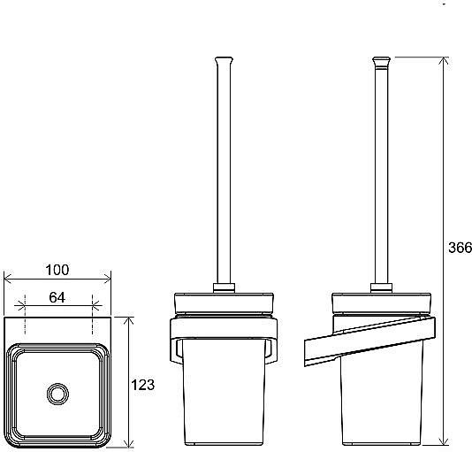 Ершик для туалета Ravak 10° X07P566 черный матовый купить в интернет-магазине сантехники Sanbest