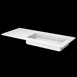 Тумба с раковиной Armadi Art QUATRO 2 140 FUGA CASHMERE/профиль MATT GOLD/раковина белая L-R для ванной в интернет-магазине Sanbest