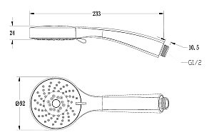 Душевая лейка Lemark LM0813C купить в интернет-магазине сантехники Sanbest