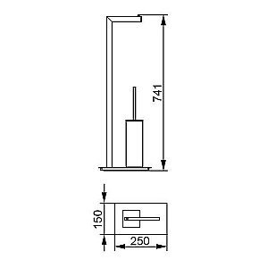 Стойка с ершиком и держателем туалетной бумаги Aquanet 8217 купить в интернет-магазине сантехники Sanbest