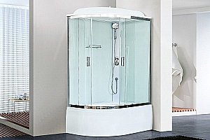 Душевая кабина Royal Bath RB8120BK5-WT-CH 120x80 профиль хром/стекло прозрачное купить в интернет-магазине Sanbest