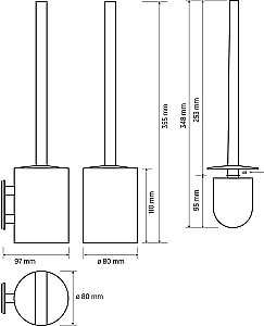 Ершик для туалета Bemeta EASY 163113061 хром купить в интернет-магазине сантехники Sanbest