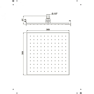 Верхний душ PAINI 50CR759Q30 хром купить в интернет-магазине сантехники Sanbest