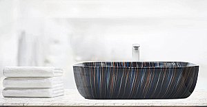 Раковина накладная WeltWasser WW ELBACH 2143P K501 61 черный мрамор купить в интернет-магазине Sanbest
