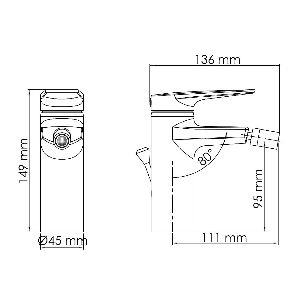 Смеситель для биде WasserKRAFT Aisch 5506 матовое золото купить в интернет-магазине сантехники Sanbest