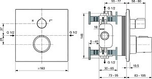 Смеситель для душа Ideal Standard CERATHERM C100 A7522XG купить в интернет-магазине сантехники Sanbest