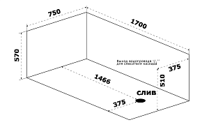 Ванна из литьевого мрамора Good Door Афина ВА00020 170х75 купить в интернет-магазине Sanbest