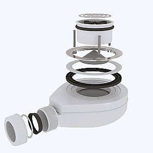 Сифон для душевого поддона RGW S-016-1 Волна бетон купить в интернет-магазине сантехники Sanbest