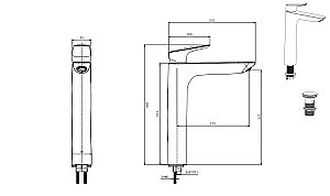 Смеситель для раковины Aquatek Вега AQ1005MB черный матовый купить в интернет-магазине сантехники Sanbest