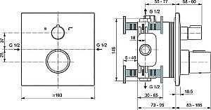 Смеситель для душа Ideal Standard CERATHERM C100 A7522XG купить в интернет-магазине сантехники Sanbest