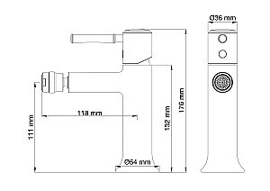 Смеситель для биде WONZON & WOGHAND TOR WW-88016073-CR хром купить в интернет-магазине сантехники Sanbest