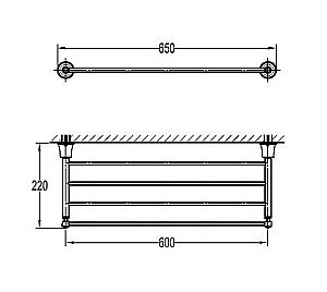 Полка для полотенец CEZARES LIBERTY CZR-F-8983 купить в интернет-магазине сантехники Sanbest