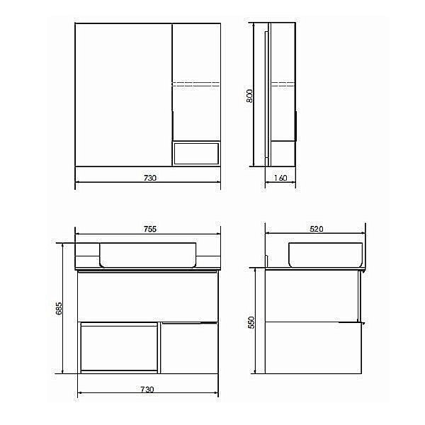 Зеркало со шкафом Comforty Штутгарт 75 в ванную от интернет-магазине сантехники Sanbest