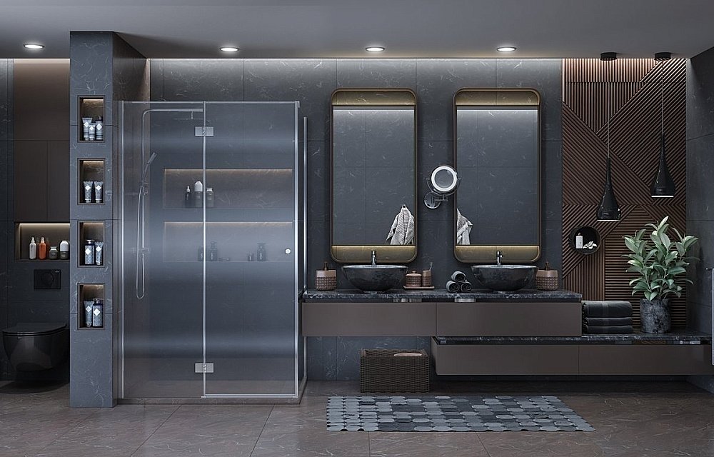 Душевой уголок Ambassador Diamond 12011107 80x120 стекло прозрачное/профиль хром купить в интернет-магазине Sanbest