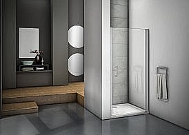 Душевая дверь Good Door MOKKA DR-100-C-WE стекло прозрачное/профиль белый купить в интернет-магазине Sanbest