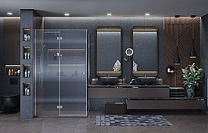 Душевой уголок Ambassador Diamond 12011107 80x120 стекло прозрачное/профиль хром купить в интернет-магазине Sanbest