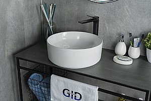 Раковина накладная Gid Esfera 40 N9425 51144 белая купить в интернет-магазине Sanbest