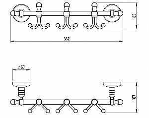 Крючок Migliore Mirella ML.MRL-M039.BR бронза купить в интернет-магазине сантехники Sanbest