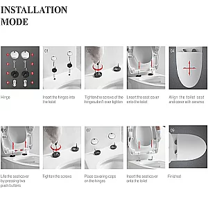 Унитаз приставной CeramaLux LUX CLASSIC 4287 белый/серебро безободковый, с крышкой микролифт купить в интернет-магазине Sanbest