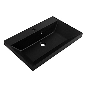 Тумба с раковиной BelBagno 70 MARINO-700-2C-PIA-BL-P+BB700/450-LV-ART-AST-NERO Bianco Lucido для ванной в интернет-магазине Sanbest