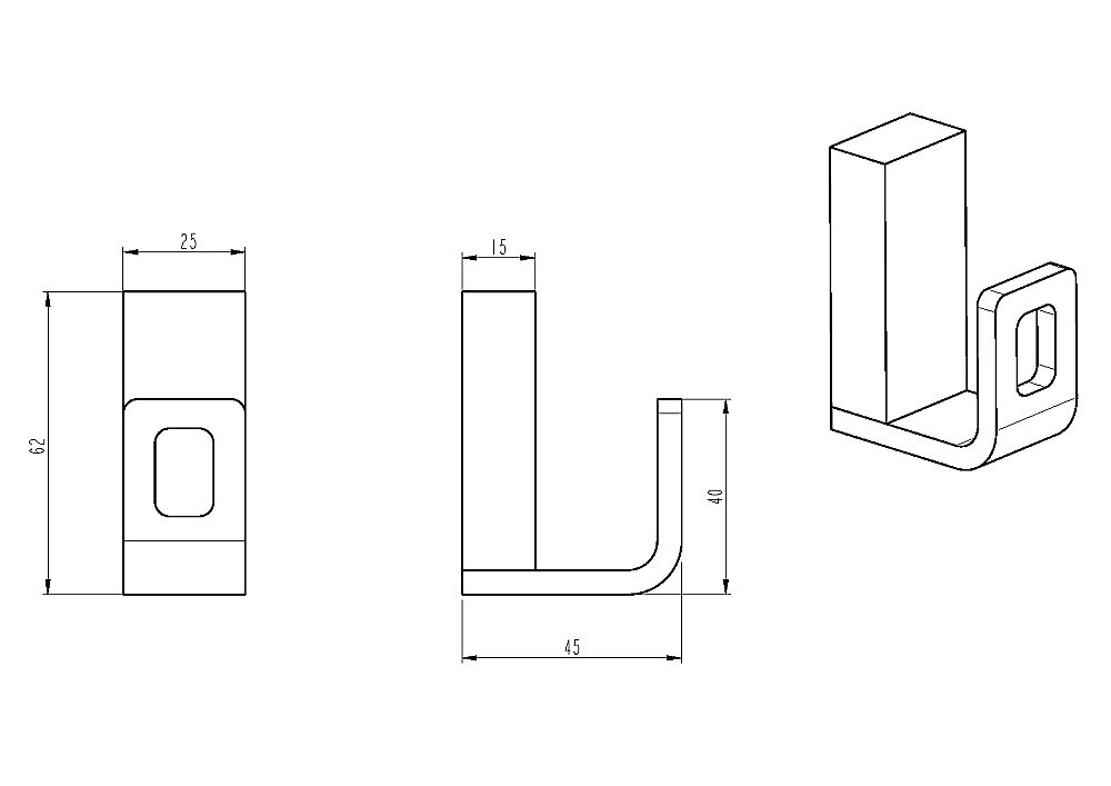 Крючок Boheme Q 10946-BR бронза купить в интернет-магазине сантехники Sanbest