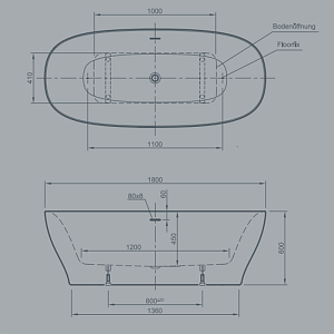 Акриловая ванна Knief Dream 180x80 купить в интернет-магазине Sanbest