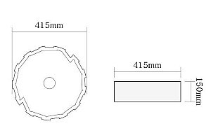 Раковина накладная SantiLine 41,5 SL-7016 коричневая купить в интернет-магазине Sanbest