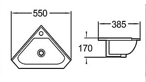 Раковина подвесная WeltWasser WW AISBACH 7012 GL-WT 55 белая купить в интернет-магазине Sanbest