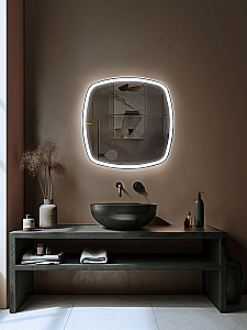 Зеркало Azario Barca 70х70 LED-00002973 в ванную от интернет-магазине сантехники Sanbest