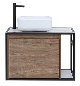 Тумба с раковиной Aquanet Nova Lite Loft 75 L/R дуб рустикальный для ванной в интернет-магазине Sanbest