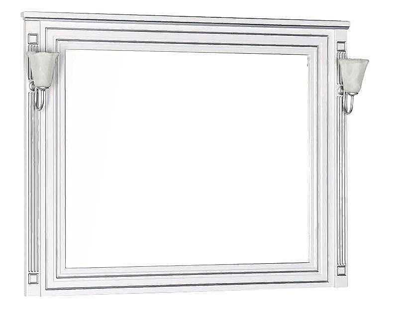 Зеркало Aquanet Паола 120 белый/патина серебро в ванную от интернет-магазине сантехники Sanbest