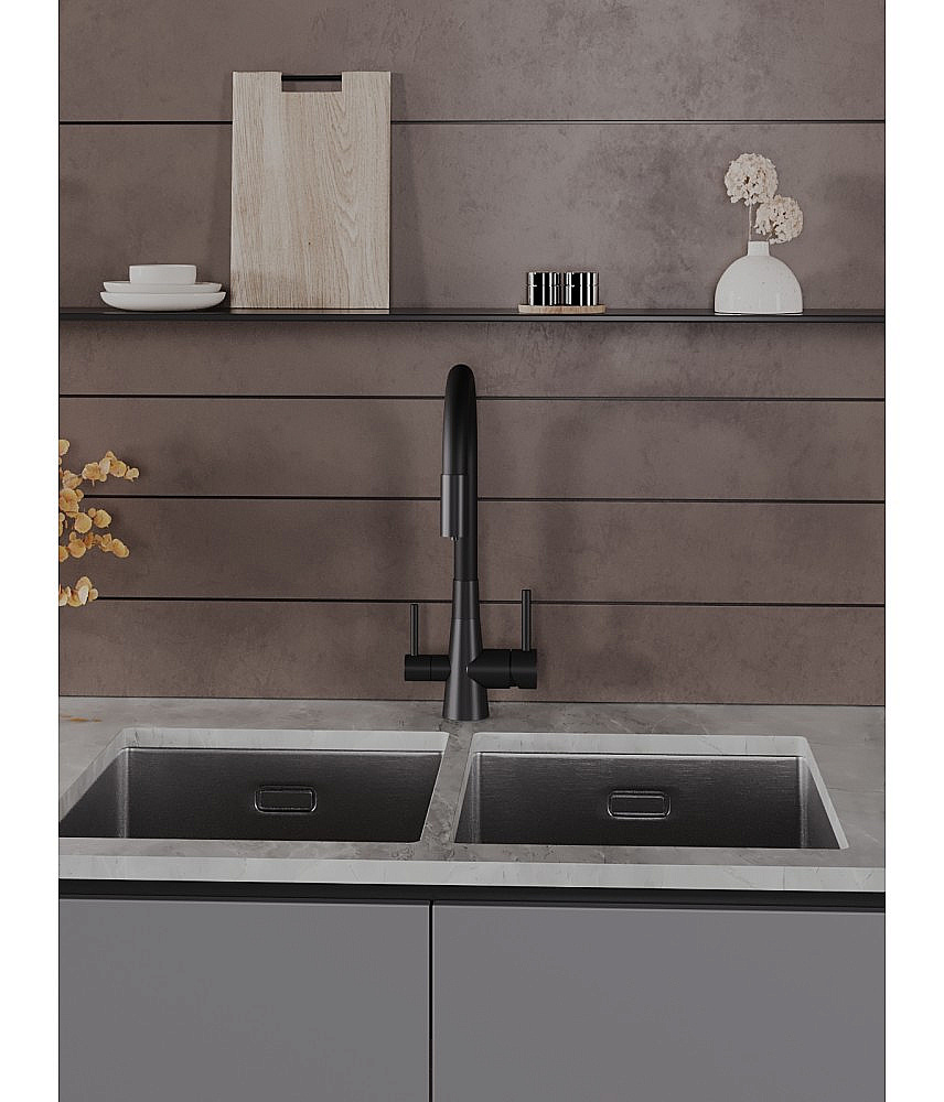 Смеситель для кухни Agger Elegant A3230344 черный матовый купить в интернет-магазине сантехники Sanbest