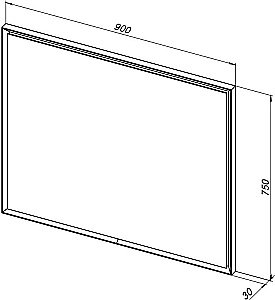 Зеркало Allen Brau Activity 90 1.340028.AM антрацит матовый в ванную от интернет-магазине сантехники Sanbest