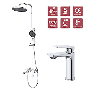 Набор смесителей Cezares COMFORT CVD/LS-01 хром купить в интернет-магазине сантехники Sanbest