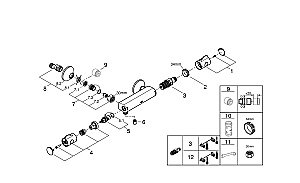 Смеситель для душа Grohe Grohtherm 800 34558000 хром купить в интернет-магазине сантехники Sanbest