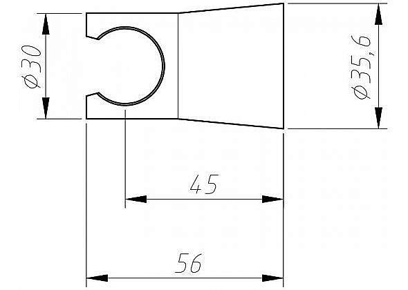 Держатель ручного душа Aquanet Steel AF210-93S купить в интернет-магазине сантехники Sanbest