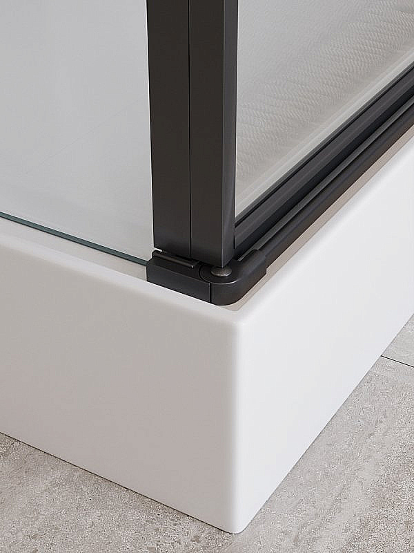 Душевая кабина BelBagno UNO-CAB-A-1-NERO 90x90 стекло прозрачное/профиль черный матовый купить в интернет-магазине Sanbest