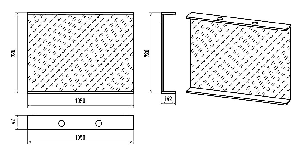 Зеркало Misty Енисей 105 Э-Ени02105-011 в ванную от интернет-магазине сантехники Sanbest