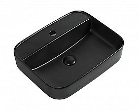 Раковина накладная Timo Inari 50,5 TK-505MB черная матовая купить в интернет-магазине Sanbest