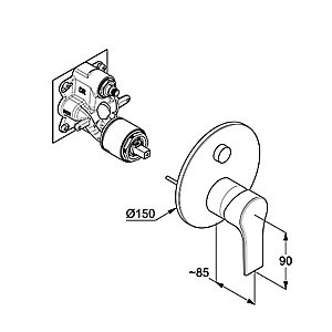 Смеситель для душа Kludi Zenta SL 487593965 черный матовый купить в интернет-магазине сантехники Sanbest
