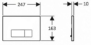 Кнопка для инсталляции Creavit ARC GP8001.00 белая купить в интернет-магазине сантехники Sanbest