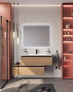 Нижняя тумба Cezares SLIDER-1000-1C-PI-RT-P дуб тангент для ванной в интернет-магазине сантехники Sanbest