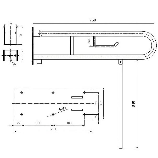 Поручень Bemeta Help 301406304N белый купить в интернет-магазине сантехники Sanbest