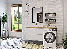 Тумба с раковиной Эстет Malibu Luxe 155 белая для ванной в интернет-магазине Sanbest