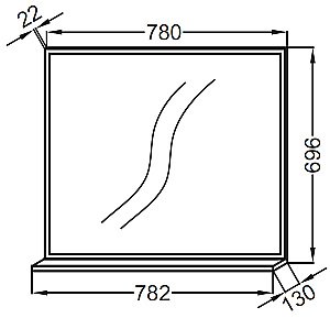 Зеркало Jacob Delafon Vivienne EB1597-E70 78 арлингтонский дуб в ванную от интернет-магазине сантехники Sanbest