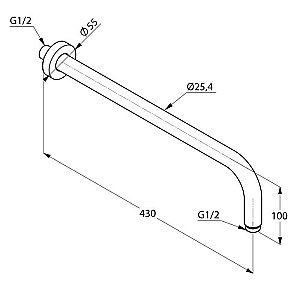 Держатель верхнего душа Kludi A-QA 665140500 купить в интернет-магазине сантехники Sanbest